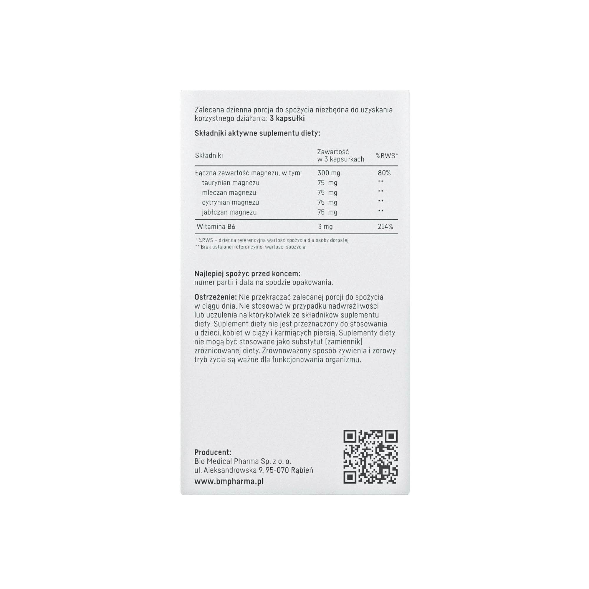 MagActive - 4 organiczne formy magnezu + witamina B6