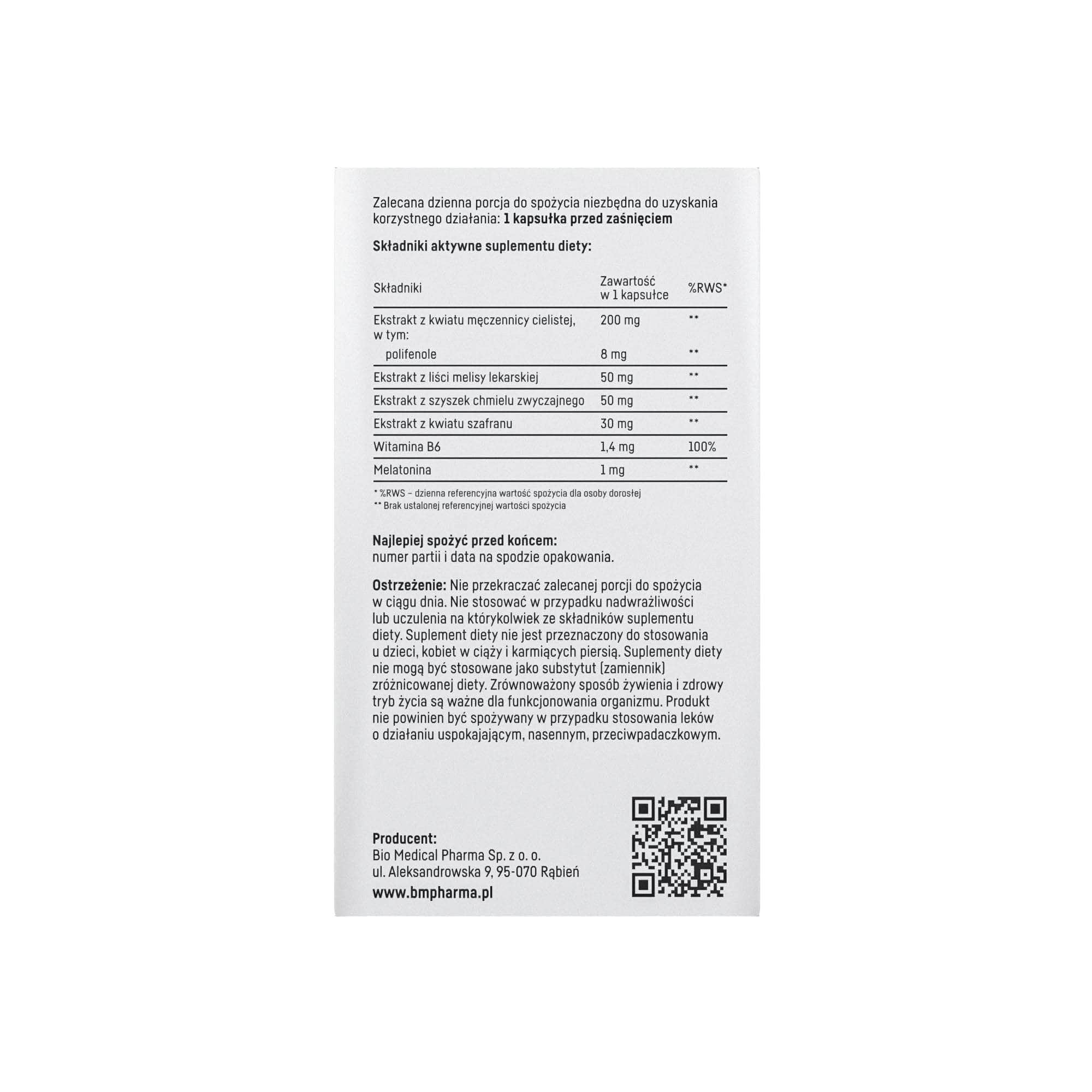 Wsparcie w zasypianiu, mniej zmęczenia, wyciszenie - Melisen