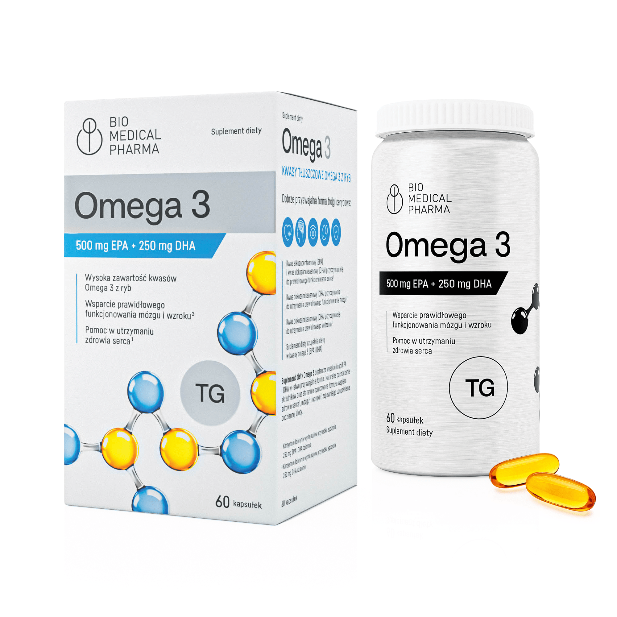 Kwasy Omega 3 - wysoka zawartość EPA i DHA