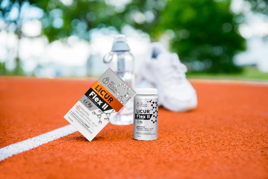 Zdrowe stawy – co robić, aby stawy zawsze były sprawne. Kolagen na stawy z kurkuminą, witaminy i minerały - Licur Flex II