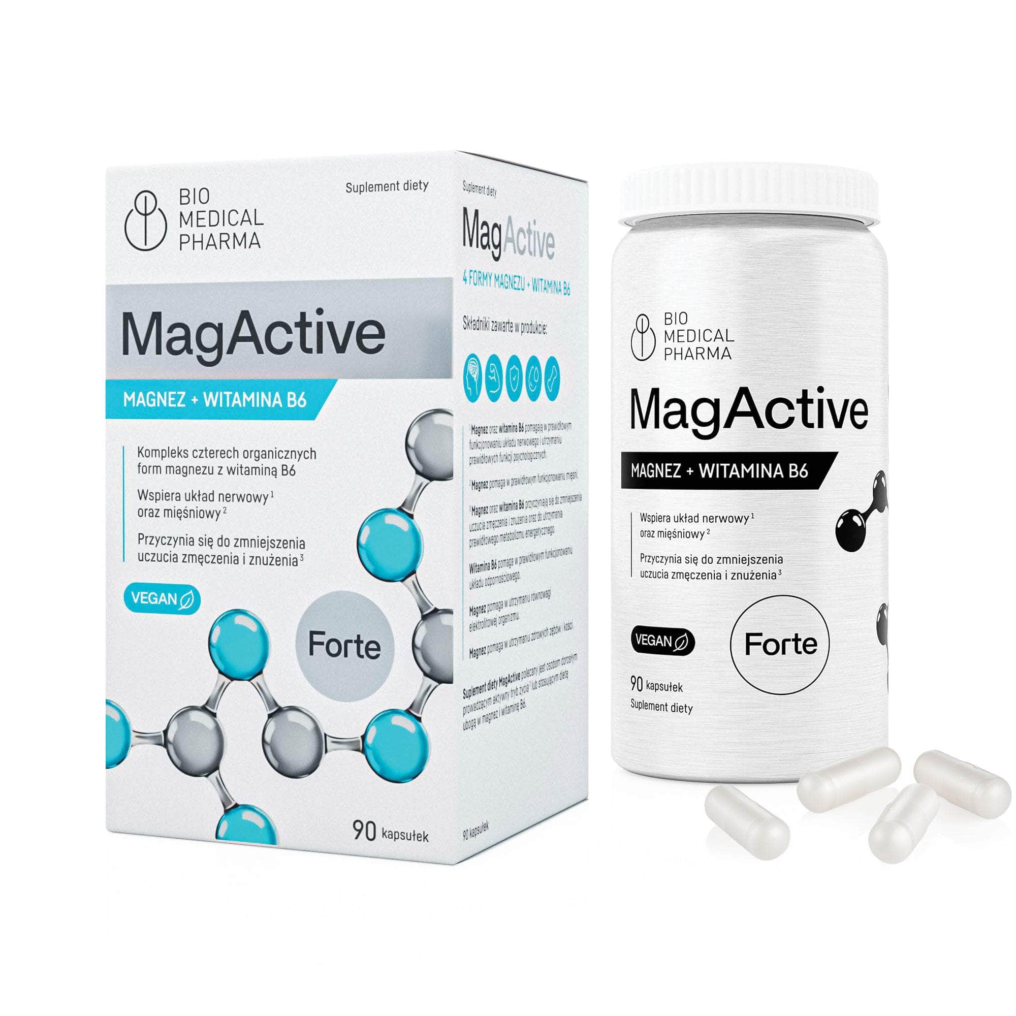 MagActive - 4 organiczne formy magnezu + witamina B6